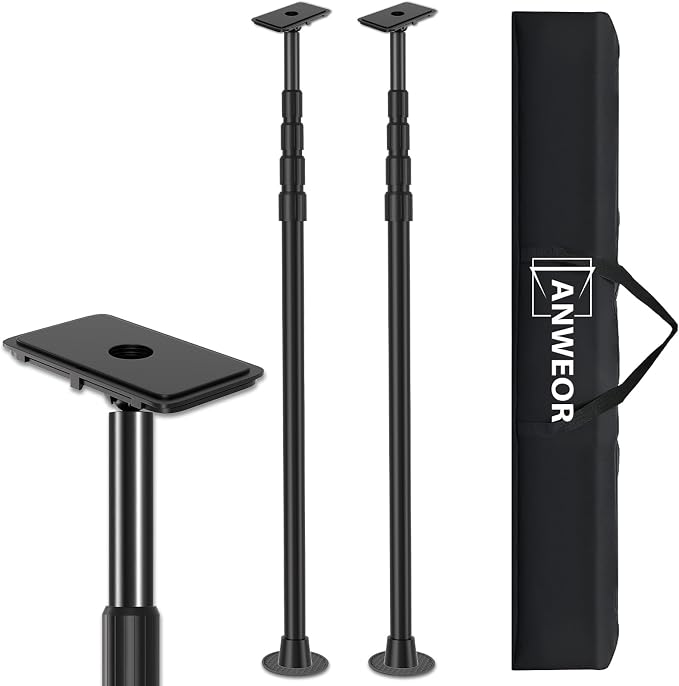 10FT Dust Barrier Poles 2 Pack, Spring Loaded Dust Barrier Poles - Image 2