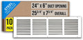 Fits 24x6 Duct Opening | Steel Return Air Grille by Handua | Vent Cover Grill by Handua