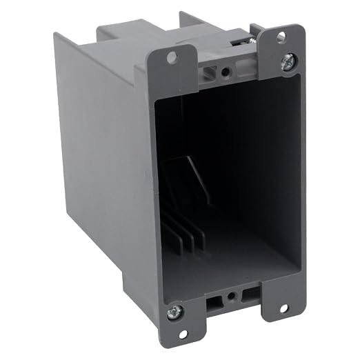 1-Gang 20 cu.in. PVC Old Work Outlet Box, ETL Listed by YQSIYU