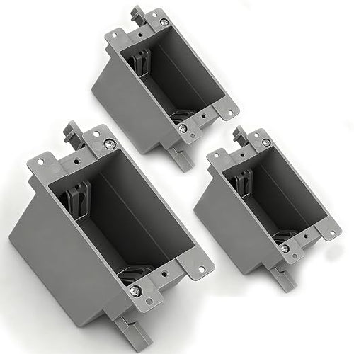 1 Gang Old Work Electrical Box, UL Listed Non-Metallic PVC Switch & Outlet Box by Wocloer