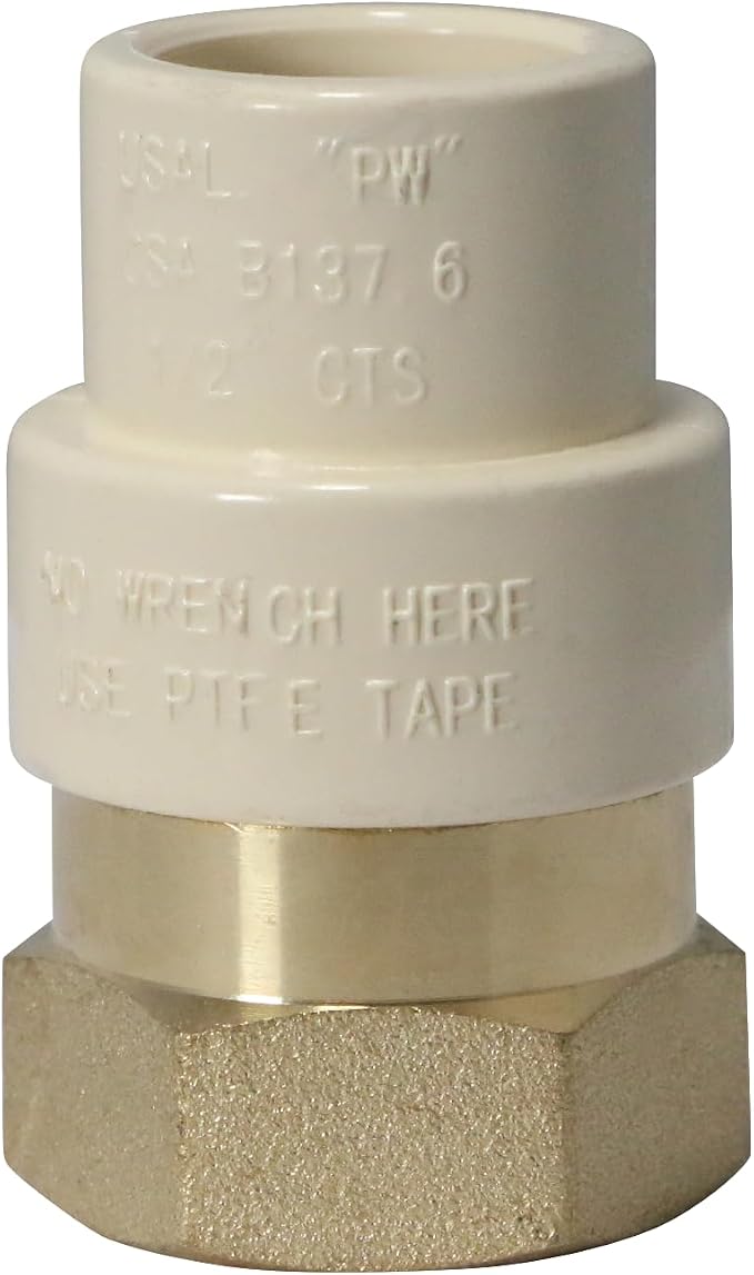 5 Pack XFITTING 1/2" Female NPT x 1/2" CPVC Adapter - Image 2