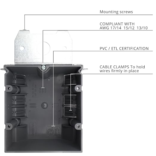 34Cu in. 2 Gang Adjustable Electrical Box | 6-Inch Length by 3-3/4-Inch Width - Image 5