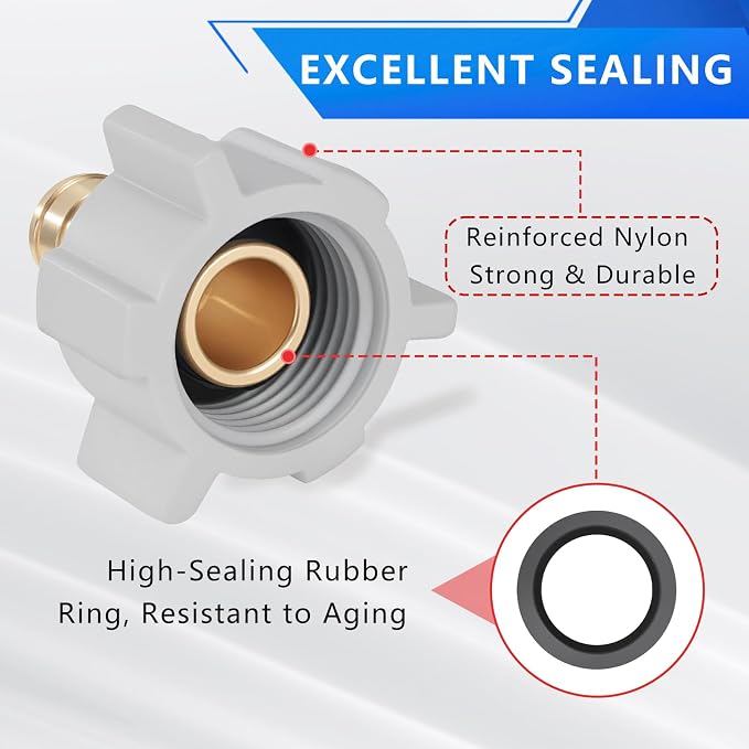 1/2" Pex x 1/2" Female NPT Swivel Adapter No-Lead Brass Crimp Fitting, PEX-B - Image 4
