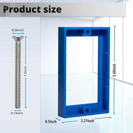HXH Single Gang Receptacle Outlet Box Extender, 1/2 Inch, 10 Pack | - Image 2