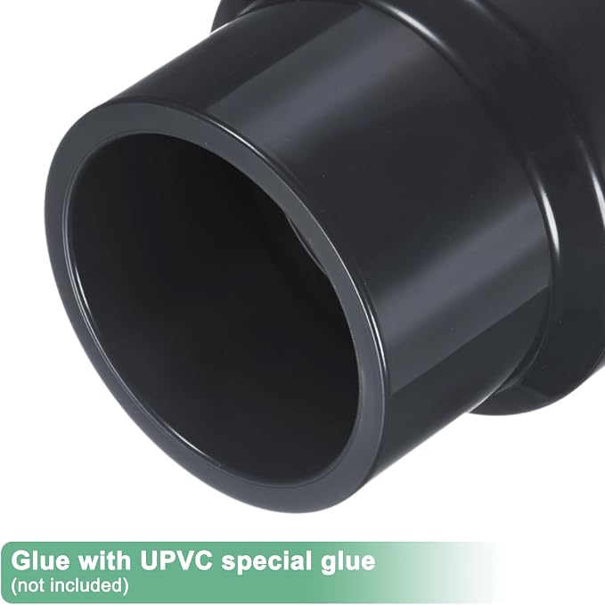 M METERXITY 2-Pack UPVC Reducer Pipe Fitting, 2-1/2"x2" Reducing Coupling - Image 4