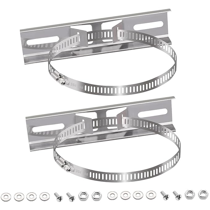 smseace Pole Mounting Kits, 304 Stainless Steel 250x50mm Brackets by smseace