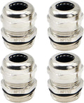 MAKERELE NPT 1/2" Nickel-Plated Brass IP68 Waterproof Cable Glands, Adjustable by MAKERELE