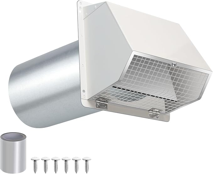 3 Inch Dryer Vent Cover Outside, Wall Vent Exhaust Vent Cover Exterior 3" Dryer by JYINCPED