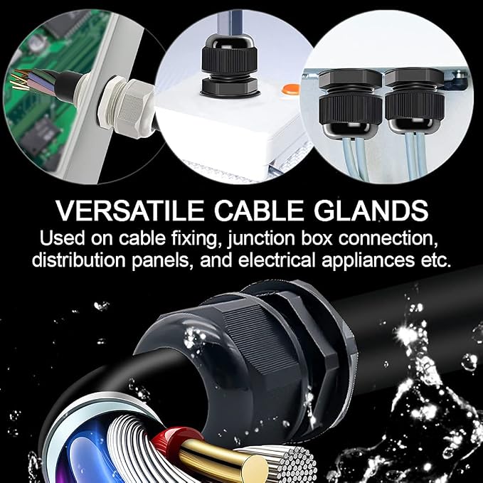 5 Pack NPT 1-1/4" Cable Glands Waterproof Adjustable 24-32mm Cable Connectors - Image 6