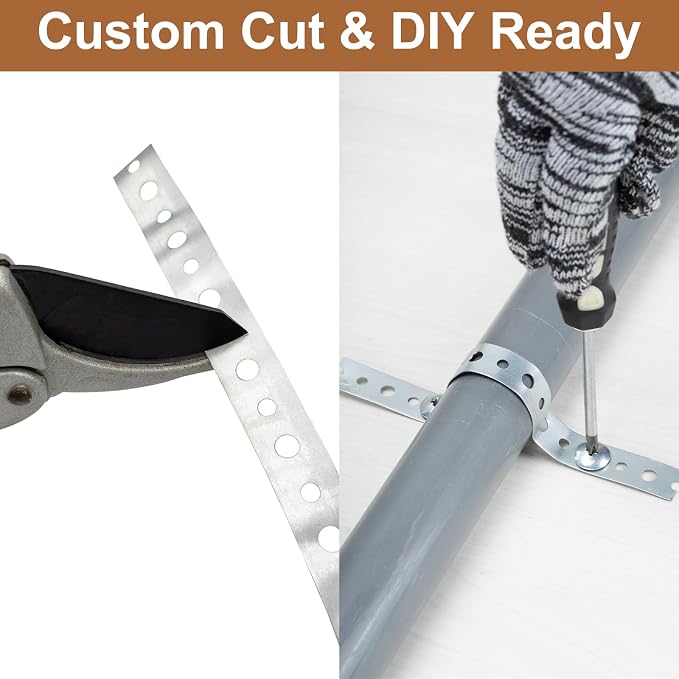 Galvanized Metal Pipe Strap 3/4-Inch x 10-Feet 27-Gauge - Image 6