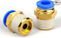 TAILONZ PNEUMATIC Blue Straight 4mm Tube OD x 1/8 Inch G Thread Push to Connect by TAILONZPNEUMATIC