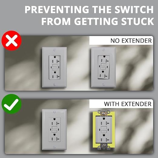 ABS 1/2 Inch Outlet Box Extender, Single Gang, 5 Pack | Single Gang Outlet Box - Image 5