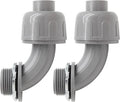 2Pcs 1 Inch NPT Liquid Tight Connector | Nonmetallic, 90 Degree, Electrical by Moicstiy