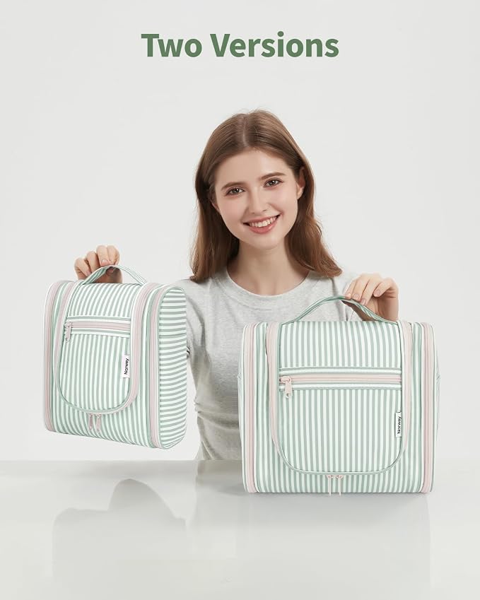 Narwey Small Striped Hanging Travel Toiletry Bag - Image 8