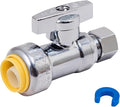 Straight Stop Valve, Water Shut Off Valve 1/2 Inch x 3/8 Inch Comp | 1/4 Turn by SUNGATOR