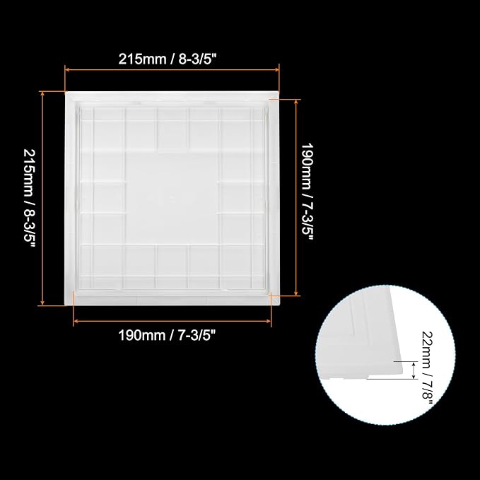 PATIKIL 7x7 inch Removable Hinged Access Panel, ABS Plumbing Access Doors Easy - Image 2