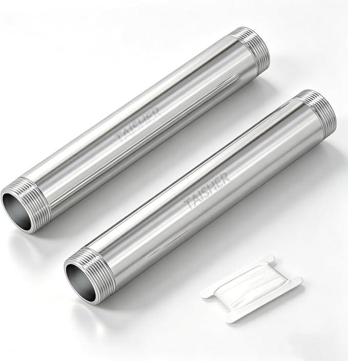 2pcs Thickened Nipple Cast Pipe 3/4" NPT Male by TAISHER
