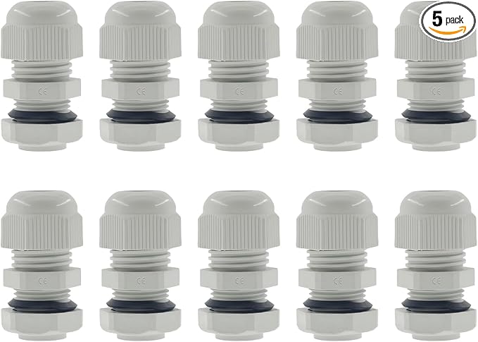 1/2 Inch NPT Strain Relief Nylon Cord Grip, SAFYY 10 PCS Waterproof Cable by SAFYY
