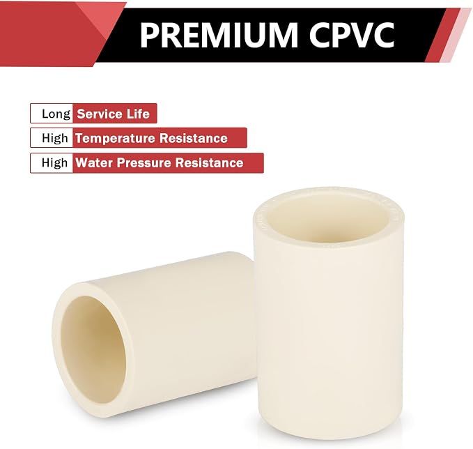 EFIELD 3/4-Inch CPVC Pipe Fittings, Slip x Slip Coupling, - Image 5