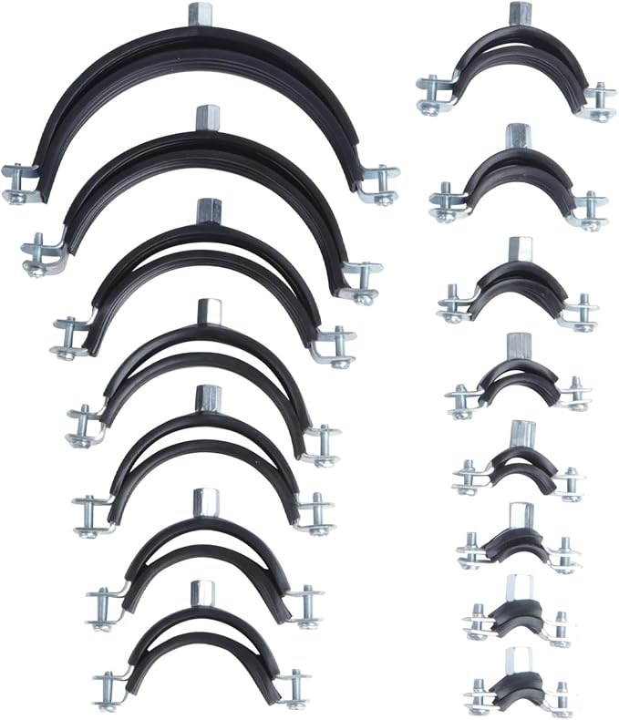6 PCS Split Ring Pipe Hanger, Heavy Duty Adjustable Pipe Bracket Clamp - Image 5