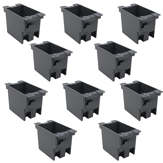 14 Cubic Inch Single Gang Old Work Electrical Outlet Box | PVC construction. by YQSIYU