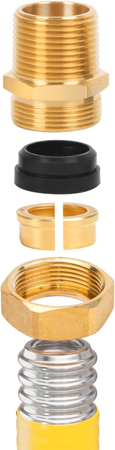3/4" NPT Male Brass Pipe Fittings, Hex Nipple Fitting, Corrosion-resistant - Image 7