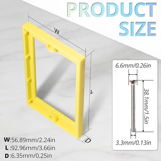 MAKERELE 1 Gang Electrical Outlet Box Extender, 1/4 Inch Yellow, 4 Pack | - Image 2