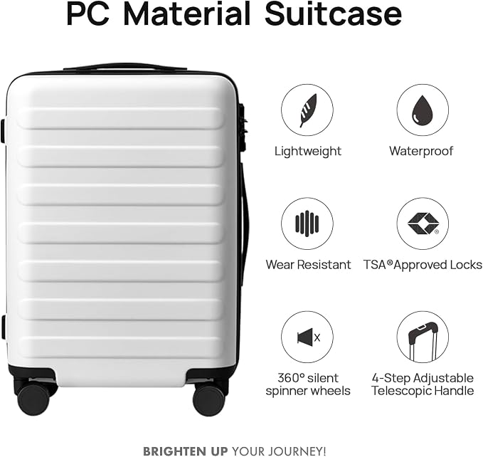 NINETYGO Medium Checked Luggage 24 Inch, Checking In Luggage - Image 2