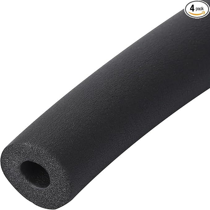 4 Pieces 5/8" I.D. Pipe Insulation, 5/8" ID x 3/8" Thick. x 1-3/8" OD x 6 FT by binifiMux