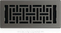 Decor Grates Oriental Floor Register Air Vent Cover 4x10 Gun Metal by DecorGrates