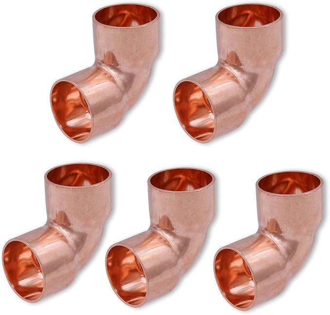 90 Degrees Elbow, Copper Fitting 1 Inch ID Welding Joint by YTkavq