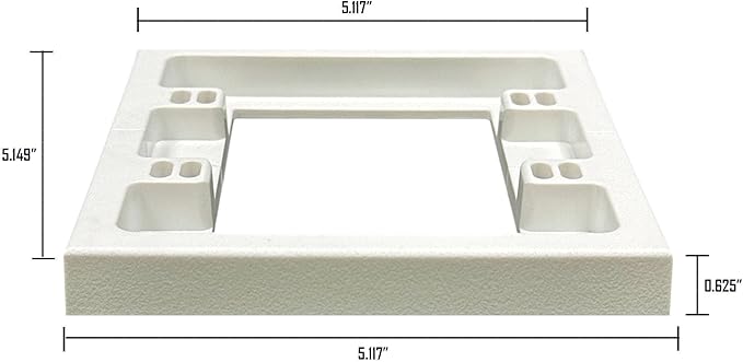 iMBAPrice IMBA-BES2-2 Dual-Gang White Shallow Surface Box Extender - Image 3
