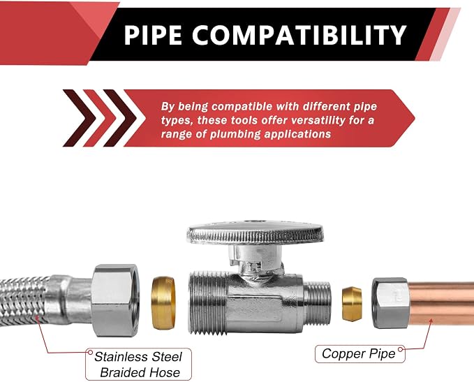 20PC EFIELD Straight Stop Valve, 1/2" Nominal Compression x 3/8" OD | 1/4-Turn - Image 4