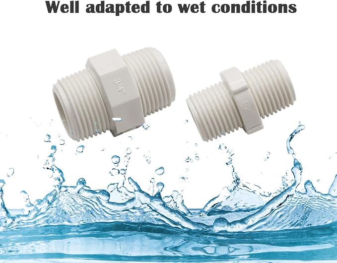 12PCS 1/2 Inch PVC Pipe Fittings Nipple G1/2 X G1/2 Male to Male Thread - Image 4