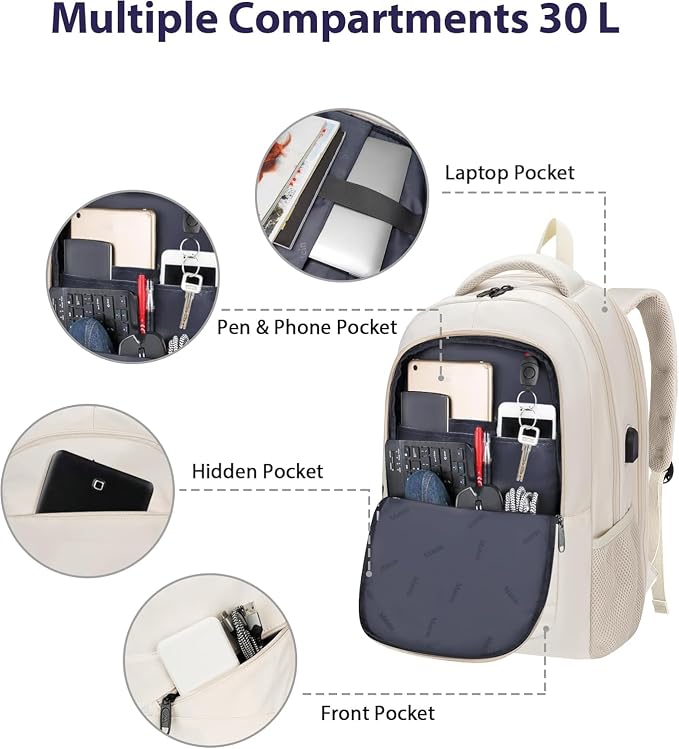 MATEIN Laptop Backpack Women Large Capacity, Travel Backpack TSA Approved - Image 6