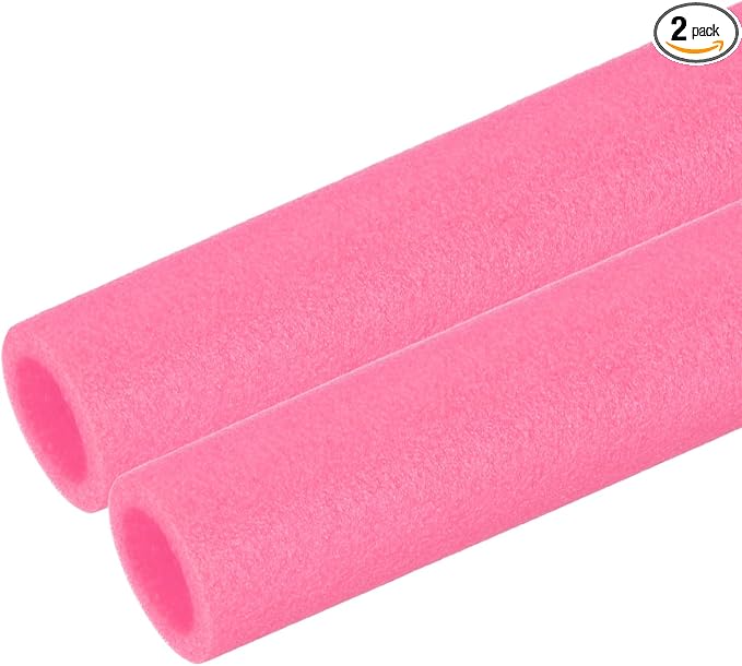 PATIKIL Pipe Insulation Foam Tube Foam Pipe Tubing Covers Rose Red 2Pcs | by PATIKIL