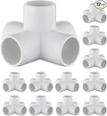 12-Pack 3/4 inch 5 Way PVC Fitting Elbow Furniture Grade Pipe Connector by TianTianUp