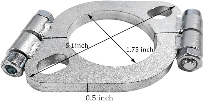 2 Packs 1.75 inch Split Flange Repair Kit, 2 Bolt 1.75"/44.5mm Exhaust Flange - Image 2