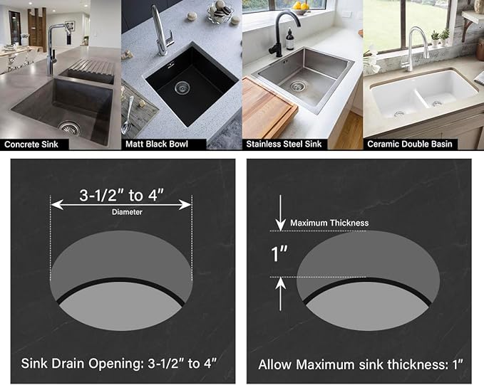 Highcraft 9733 Kitchen Sink Stainless Steel Drain Assembly - Image 8