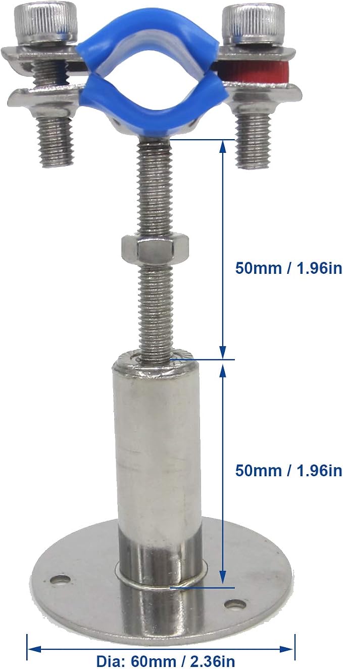 Stainless Steel Adjustable Pipe Clamp Bracket - Image 2