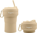 HANARA Collapsible Cup with Reusable Straw – 18 Oz, Portable Travel Mug by HANARA