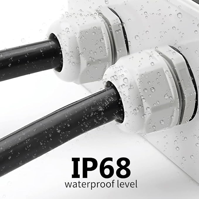 33PCS Cable Gland Waterproof Kit, IP68 Nylon PA66 Strain Relief Cord Grips - Image 6