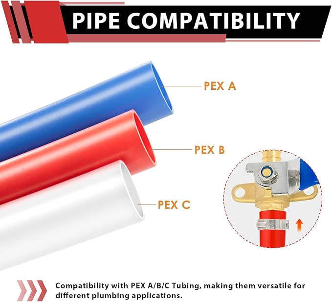 2PC EFIELD 3/4" Crimp Pex Ball Valve - Image 4