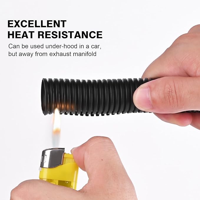 25FT - 3/4 Inch Split Wire Loom - Black | Easy to Install - Image 4