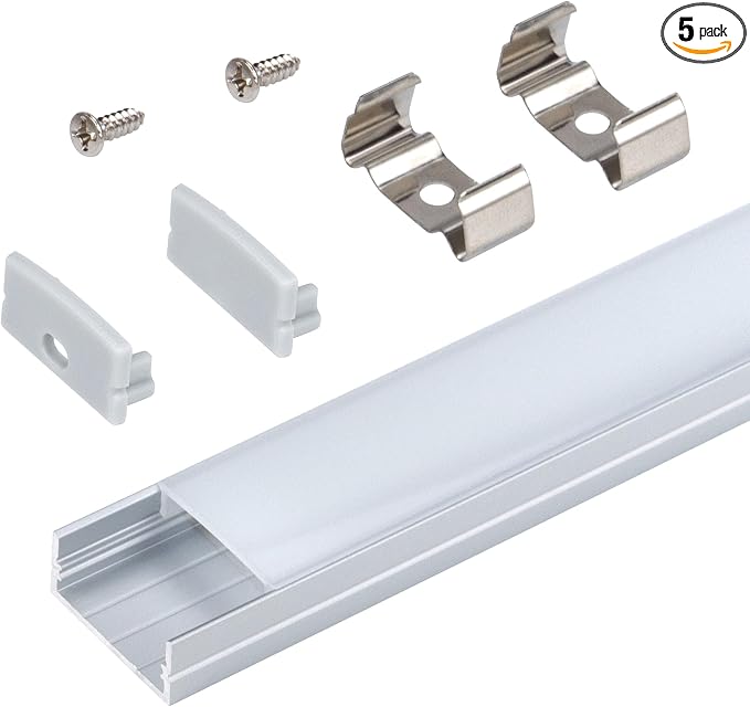 Armacost Lighting Wide Surface Mount LED Tape Light Mounting Channel 5-Pack by ArmacostLighting