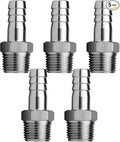 Stainless Steel Hose Barb Fitting 1/2" Hose Barb to 3/4" NPT Male Thread by Fitvell