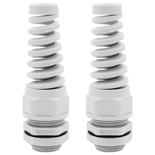 Strain Relief Cord Connector, LISTENJIALE 2Pcs NPT 3/4" Waterproof Cable Gland by LISTENJIALE