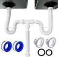 VIVIDA Dual Sink Drain Kit, 1-1/2" Kitchen Sink Drain Pipe by VIVIDA