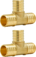 2-Pack 1 Inch PEX Tee Fittings | Brass by SUNGATOR