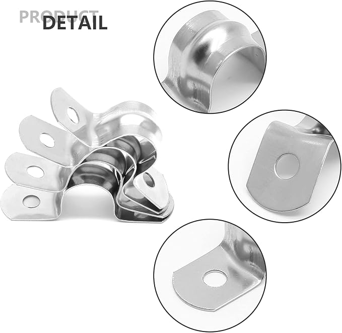 30Pcs 1/2 Inch Stainless Steel Conduit Clamps, - Image 3